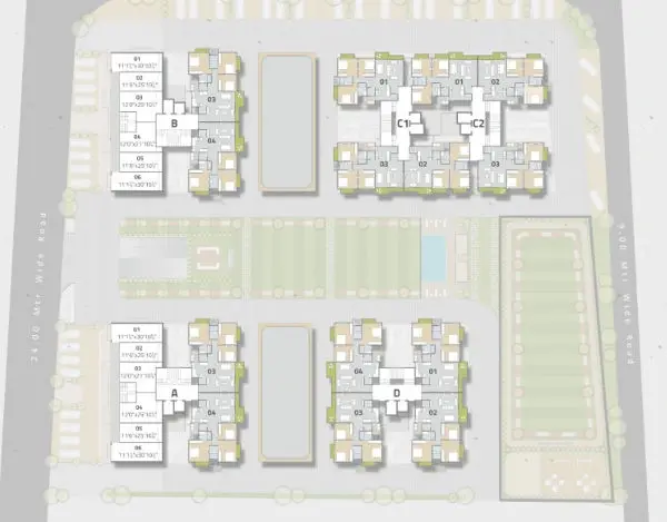 LILLERIA OAKWOODS - TYPICAL FLOOR LAYOUT PLAN 2ND TO 14TH FLOOR 